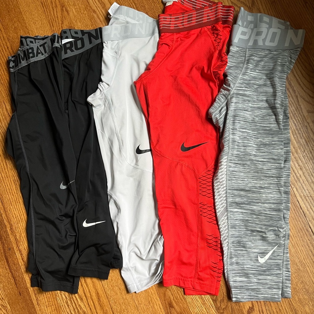 Nike Compression Leggings - Black, White, Red, Gray